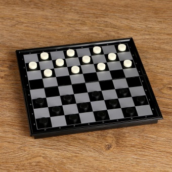 Набор настольных игр 3 в 1 шахматы, шашки, нарды 20х20 см доска магнитная